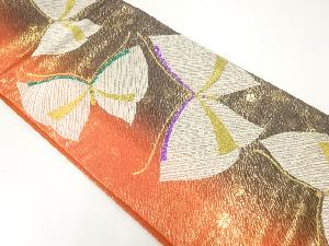 蝶模様織出し袋帯